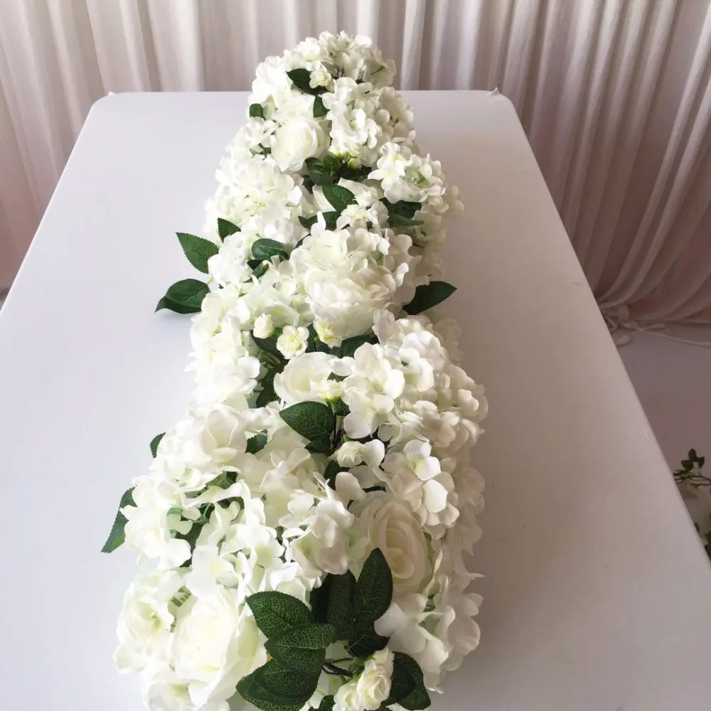 

Hot sale 1mL x25cm W/piece 3pcs/lot Lovely Flower for Pivilon , Walkway , Stage , Stand,Table Runner Wedding Decoration