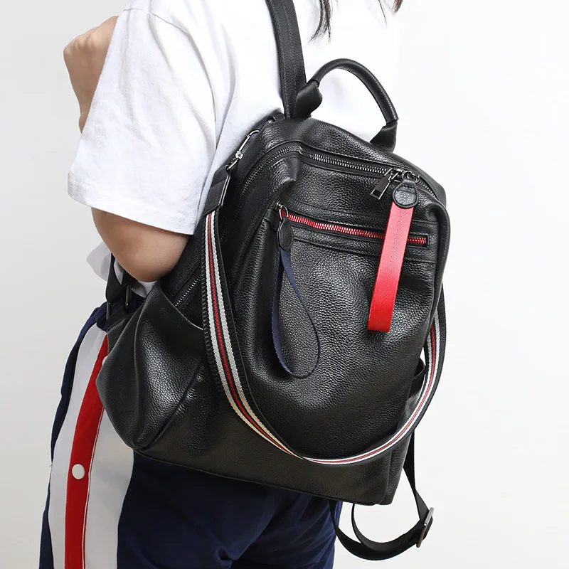chic leather backpack