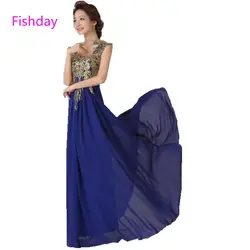 Fishday вышивка шифон Вечерние платья королевский синий элегантный красный плюс размеры Abendkleider мать невесты для женщин E20