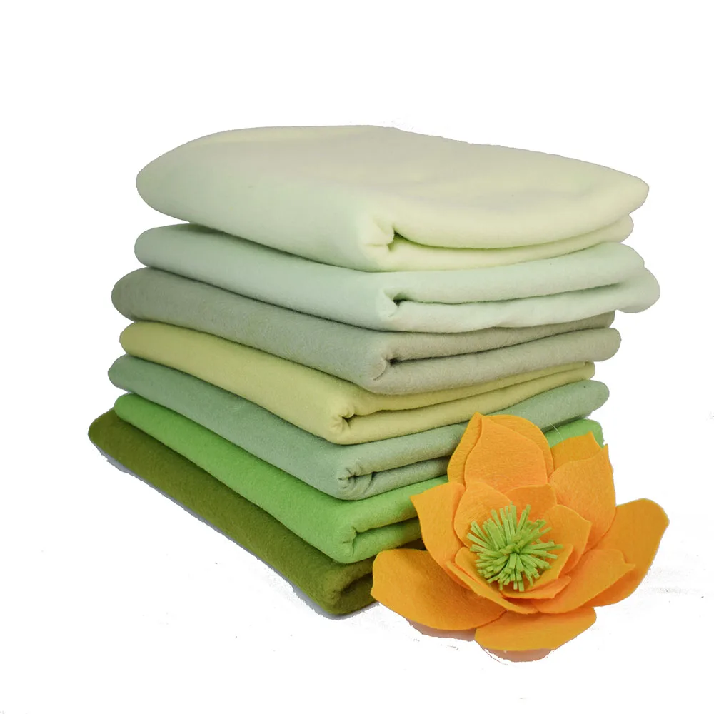 

90X91CM 1.4MM Thickness Green Soft Felt Fabric Non-Woven Needle vilt handmade manualidades diy feutrine felt flowers wholesale