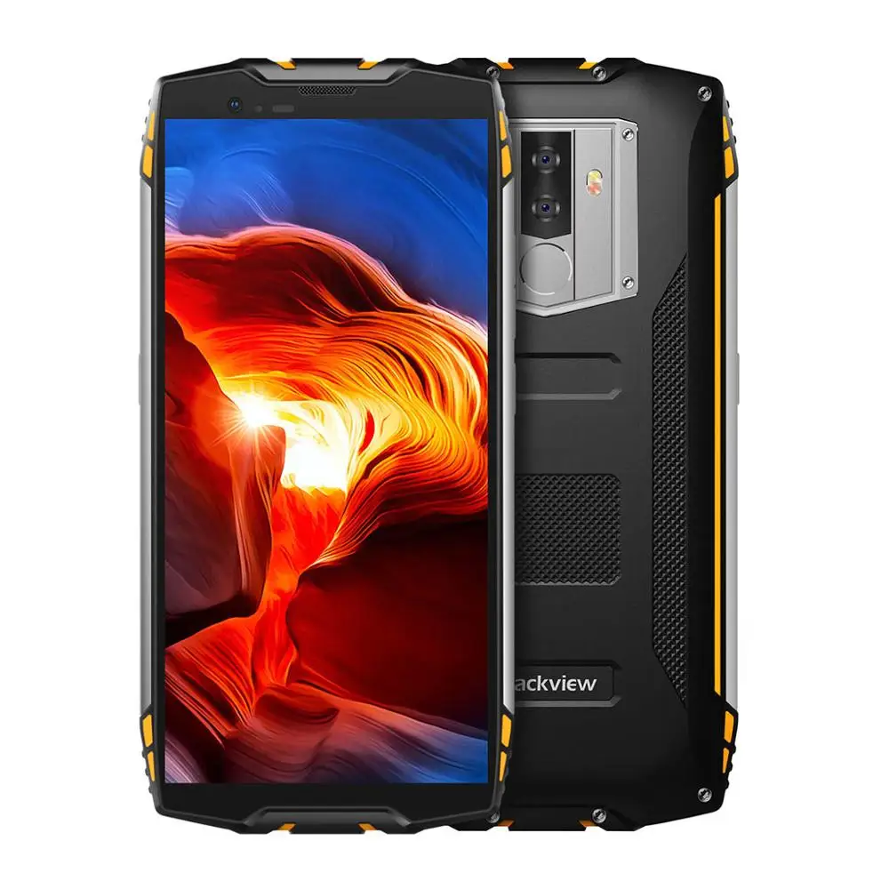 Blackview BV6800 Pro Мобильный телефон Android 8,0 5,7 дюймов смартфон Восьмиядерный 4 Гб 64 Гб 6580 мАч Водонепроницаемый NFC беспроводной заряд - Цвет: Yellow