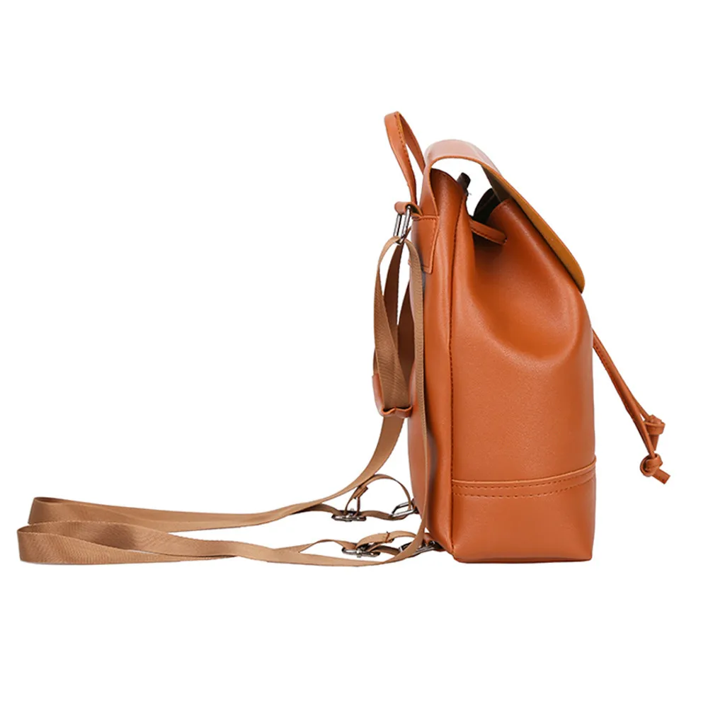 Модный женский рюкзак высокого качества из искусственной кожи, рюкзаки для девочек-подростков, однотонная женская школьная сумка, рюкзак mochila feminin