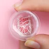 BORN PRETTY Nail Art Templates Clear Jelly Silicone Stamper Enail Stamping Plate Scraper With Cap Transparent Nail Stamper 5