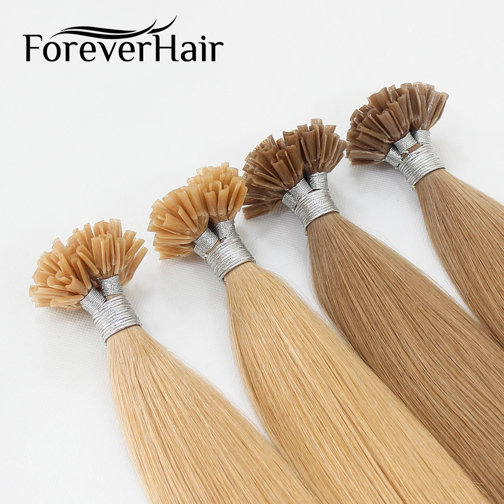 FOREVER HAIR 0,8 г/локон 1" 18" 2" Remy U Tip человеческие волосы для наращивания Europen человеческие кератиновые предварительно скрепленные волосы для наращивания 50 s/pac