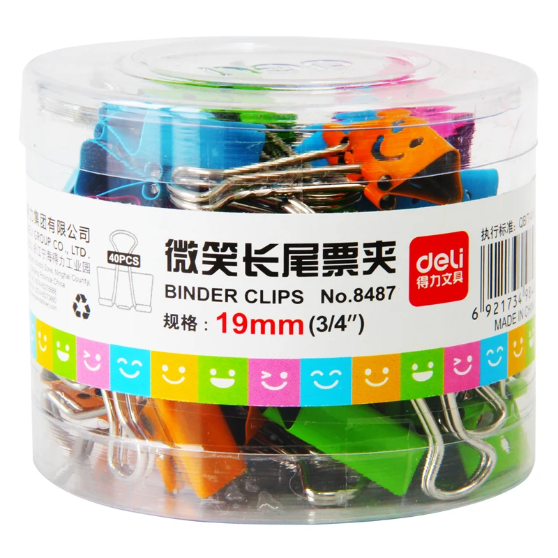 Free shipping Deli 8487 stationery multicolour tail purse dovetail clip multicolour iron file folder metal smile binder clips
Free shipping Deli 8487 stationery multicolour tail purse dovetail clip multicolour iron file folder metal smile binder clips