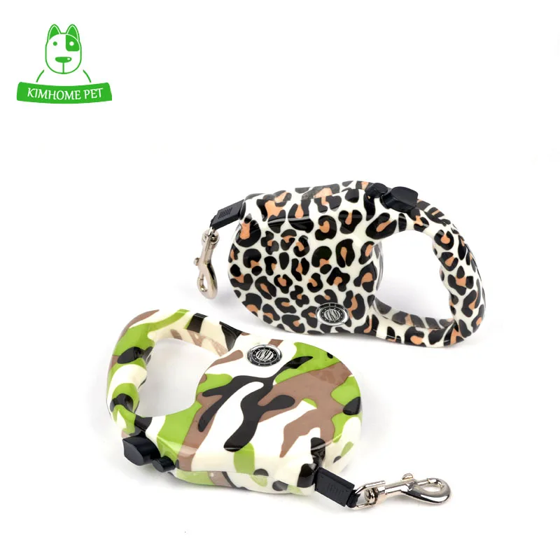 

3 M 5 M Colorful Nylon Extending Walking Automatic Retractable Dog Leash Training Leashes For Dog