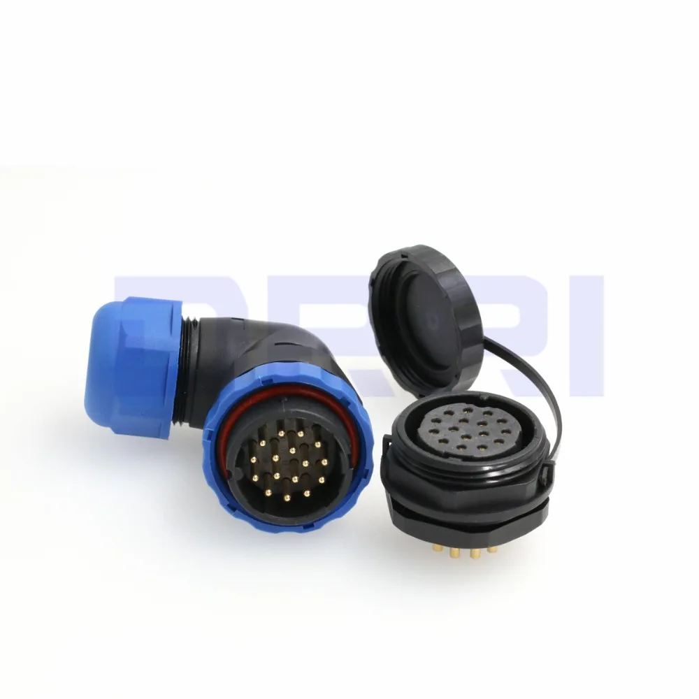 

Elbow SD28 2~26pin 28mm Panel Mount waterproof Circular Aviation Connector IP68