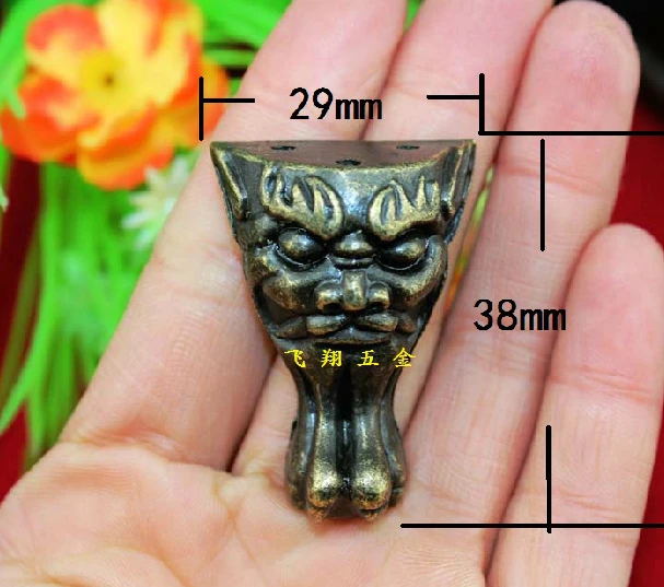 20 Antique Brass Decorative Feet Jewelry Box Feet Case Leg 29x38mm with