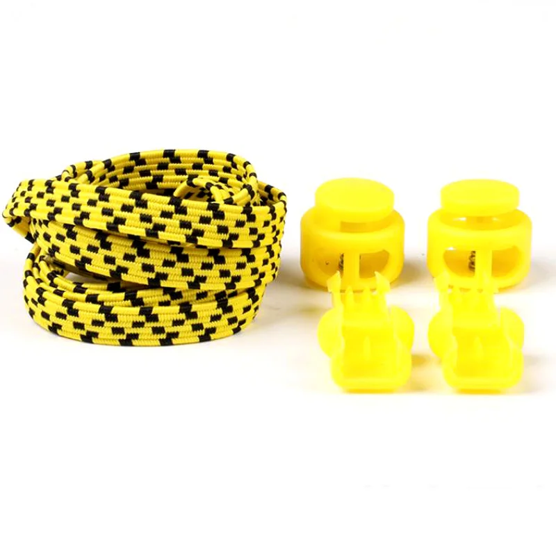1 Pair New Products Elastic Shoelaces Without Running Laces Sport Flat  Training Sports Shoes Laces DIY Shoe for Children Colors