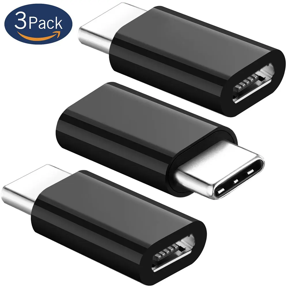 Адаптер Ascromy 3 шт. USB C к Micro для OnePlus 5 6 5T LG G5 G6 Samsung Galaxy S9 Plus S8 Note 8 Type 1 конвертер Typec |