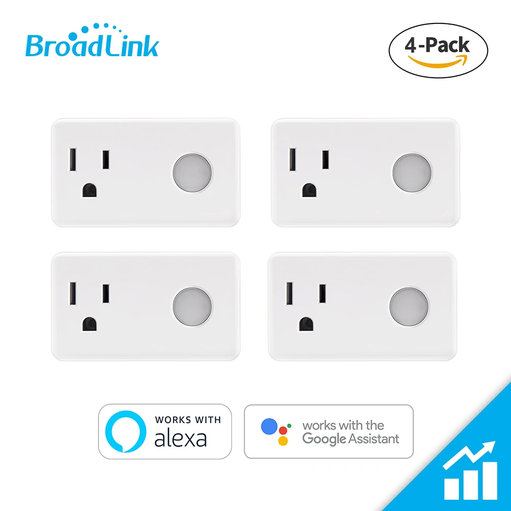 

4-Pack BroadLink Smart socket SP3 SP3S, Smartphone Remote Control Plug Power Metering Plug Smart Timer for Smart Home automation