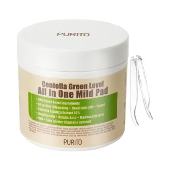 

PURITO Centella Green Level All In One Mild Pad 70pcs Face Cleansing Mask Makeup Residue Blackhead Acne Remove Facial Care Pad