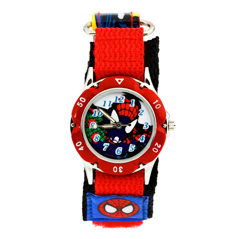 Children s 3D Watch Spider Man Gift Children s Clock Luminous Hands Violet Table Cloth with 2