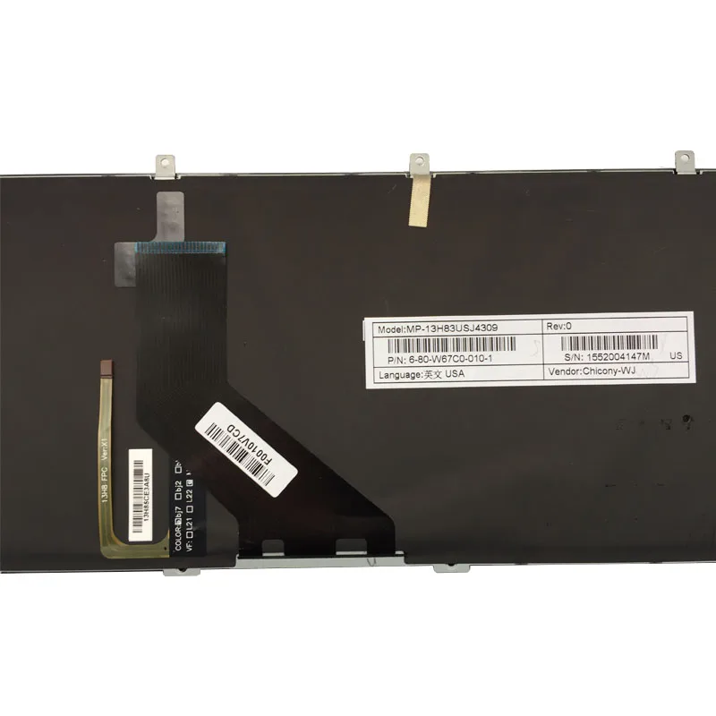 Russian Keyboard for DNS Clevo W370ET W350ET W370STQ W350ST W355 W670SC W350SS W670SR W370SS RU bl