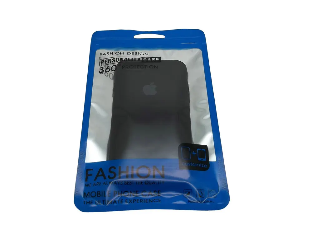 600 шт. 12*21 см прозрачная, пластиковая, молния пакет для розничной упаковки для iphone6 5S 6s 6 plus samsung s5 s6 c6 c7 note3 4 случае посылка Сумки - Цвет: Синий