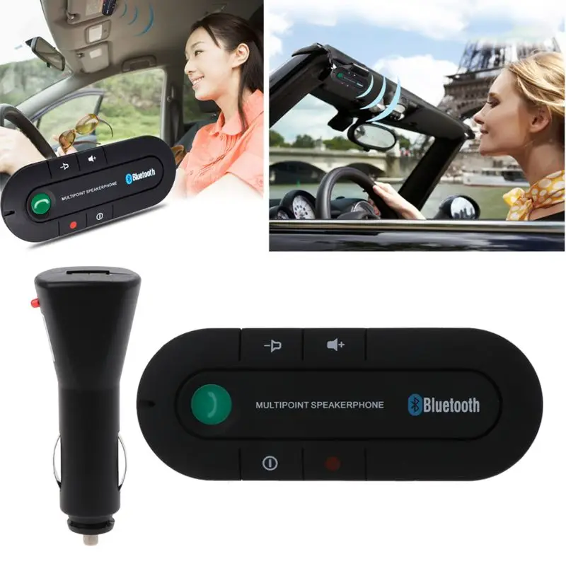 Автомобильный беспроводной Bluetooth 4,1 версия Hands-free Телефон Bluetooth приемник музыкальный плеер Солнцезащитный козырек EDR Carless Kit Aux Bluetooth