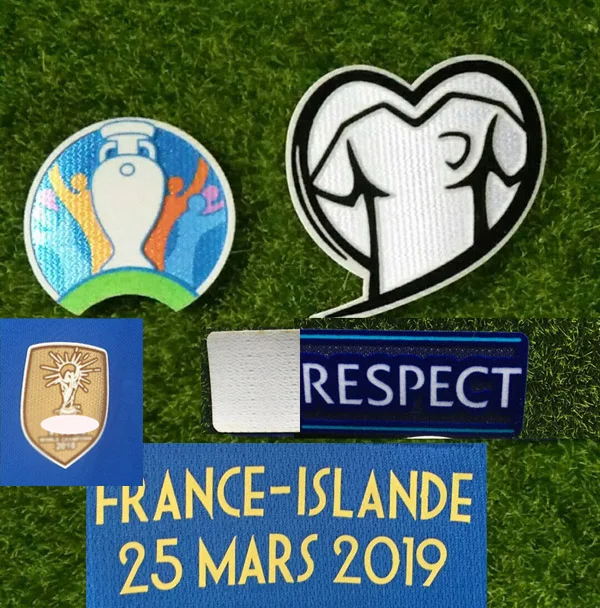 

2019 France Vs islande Match Details With 2018 Gold Champions Patch and 2020 EUR patch Respect Badge