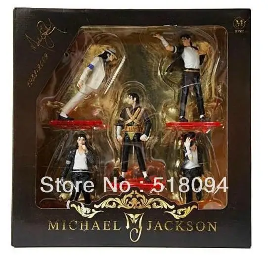 

Free Shipping High Quality New! Cool ! Cool ! Michael Jackson ICON PVC Figure 12cm New in Retail Box 5pcs/set OTFG055
