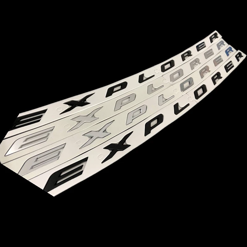  DIY car 3D EXPLORER Fixed Letters Hood Emblem Chrome Logo Badge Sticker For Ford Explorer Sport 201