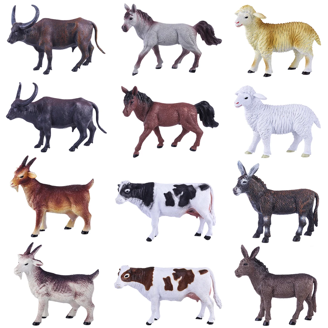 Simulation Wildlife//Zoo//Farm Animal Model Figure Goat Kids Toy Collection