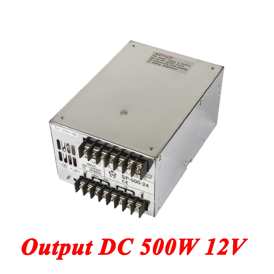 SP 500 12 PFC switching power supply 500W 12v 41.6A,Single Output ac dc