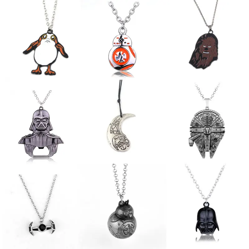 

14 Styles Star Wars Choker Necklave Spacecraft Pendants Necklaces Women Men Jewelry Gift