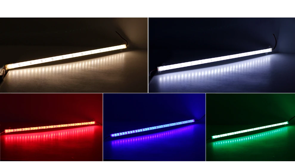 Светодиодный свет бар DC12V 50 см Яркость 5630 RGB жесткий негнущаяся Светодиодная лента IP68 Водонепроницаемый открытый светодиодный