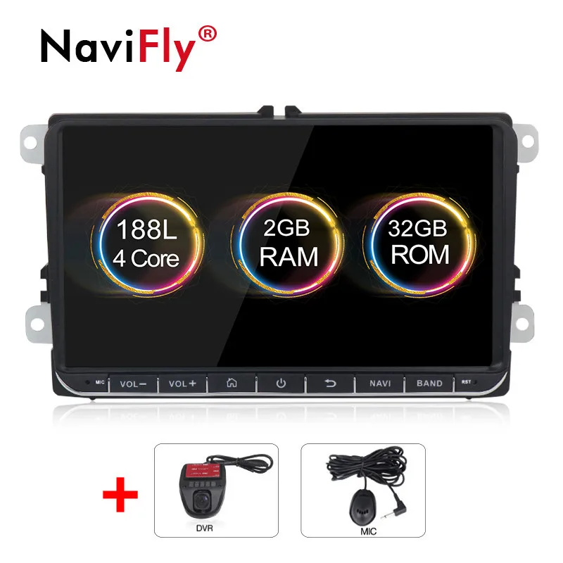 Новинка! " 2G+ 32G Android 9,1 автомобильный dvd радио gps навигация для VW Volkswagen SKODA GOLF 5 Golf 6 POLO PASSAT B5 B6 JETTA TIGUAN - Цвет: car dvd DVR