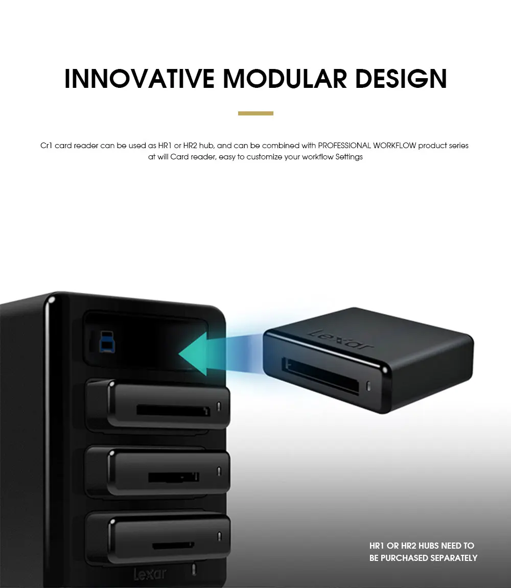 Модные Lexar карта USB считыватель Lexar кард-ридер Xqd Популярные Usb3.0 Профессиональный рабочий процесс для