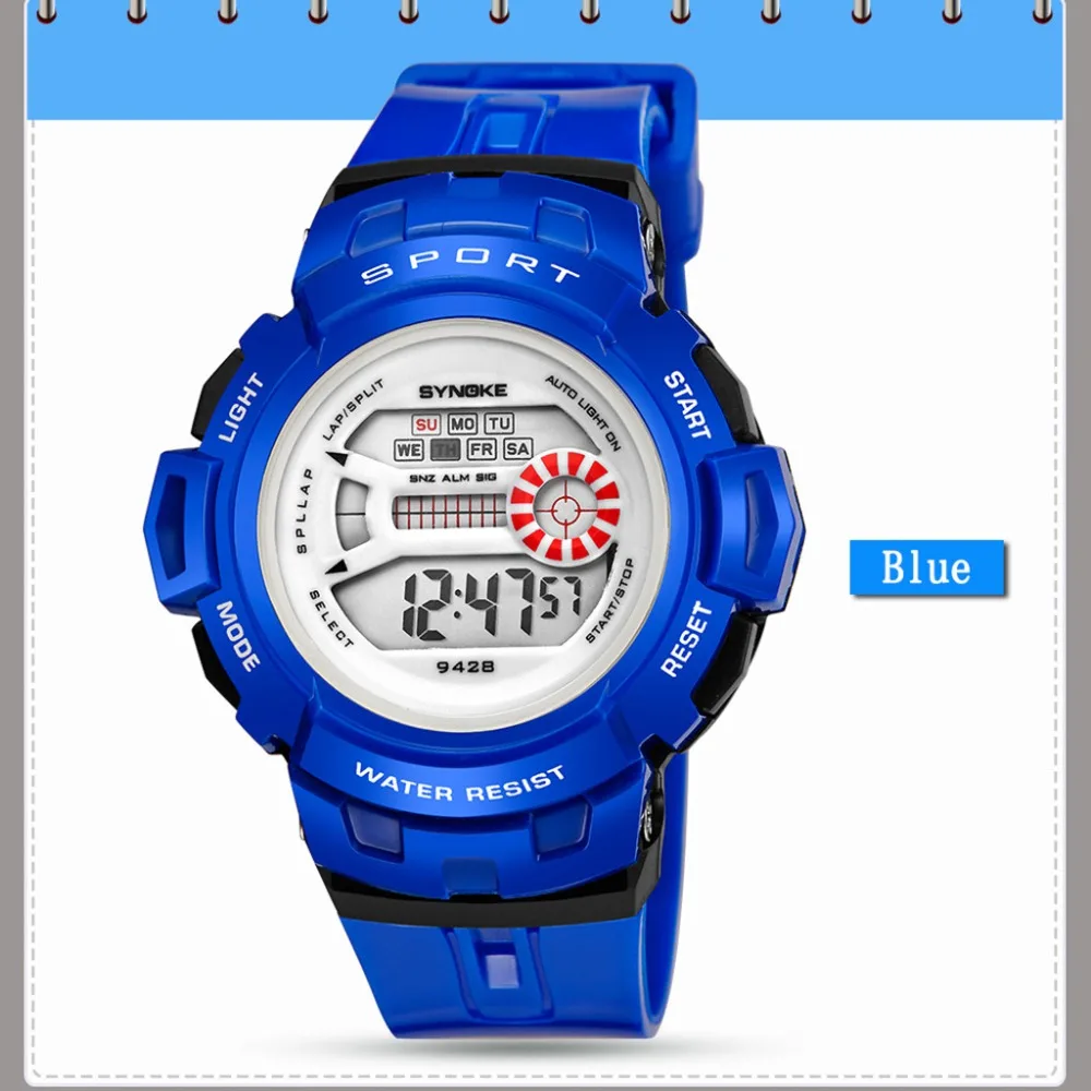 Детские часы для детей студентов Дата часы наручные часы цифровые электронные наручные часы для подарок для мальчиков девочек Zegarek Dla Dzieci @ 50