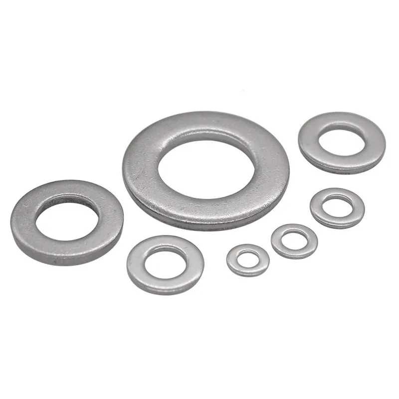 

304 Stainless steel DIN125 ISO7089 M1.6 m2 m2.5 m3 m4 m5 m6 m8 m10 Flat machine washer Plain washer gaskets SUS304