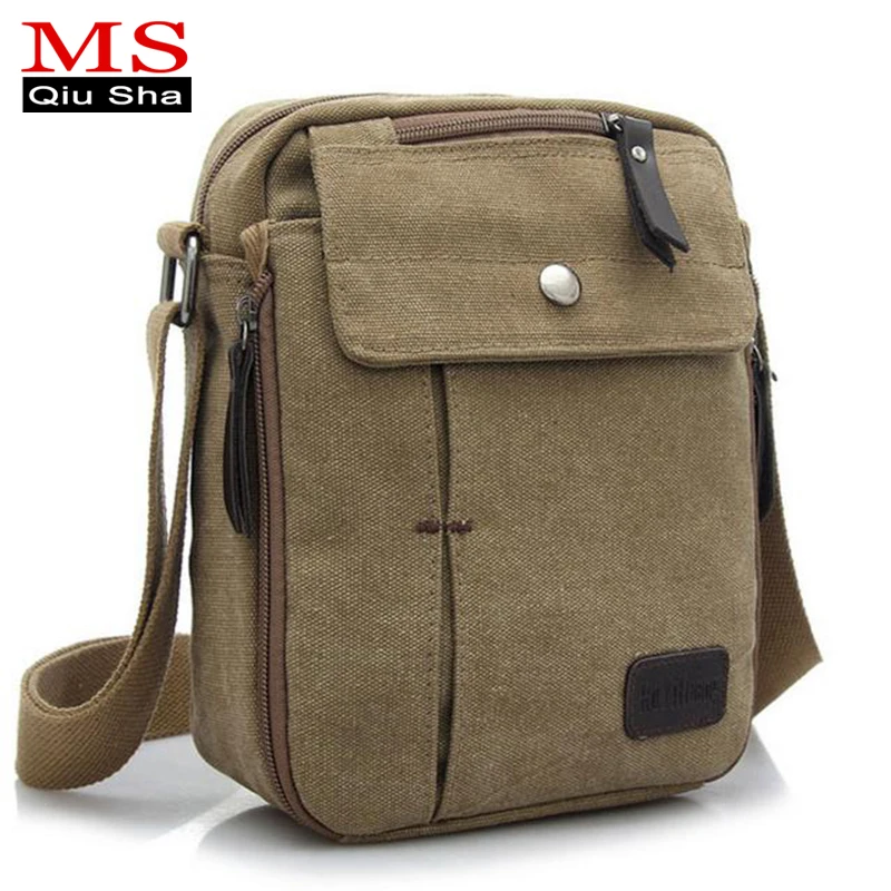 MS.QIUSHA Men messenger bags satchel men women casual canvas shoulder