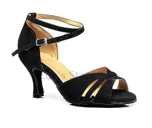 New Free Shipping Black Suede Open Toe Dance Shoe Ballroom Salsa Latin Tango Bachata Dancing Dance Shoes ALL Size