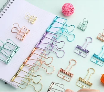 

12pcs/pack new cute 19mm binder clips paperclips office accessories