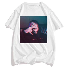 Новинка рэпер Lil Peep футболка рэп хип-хоп LilPeep Мужская крутая футболка с графическим принтом Футболка Хип-хоп топы уличная футболка