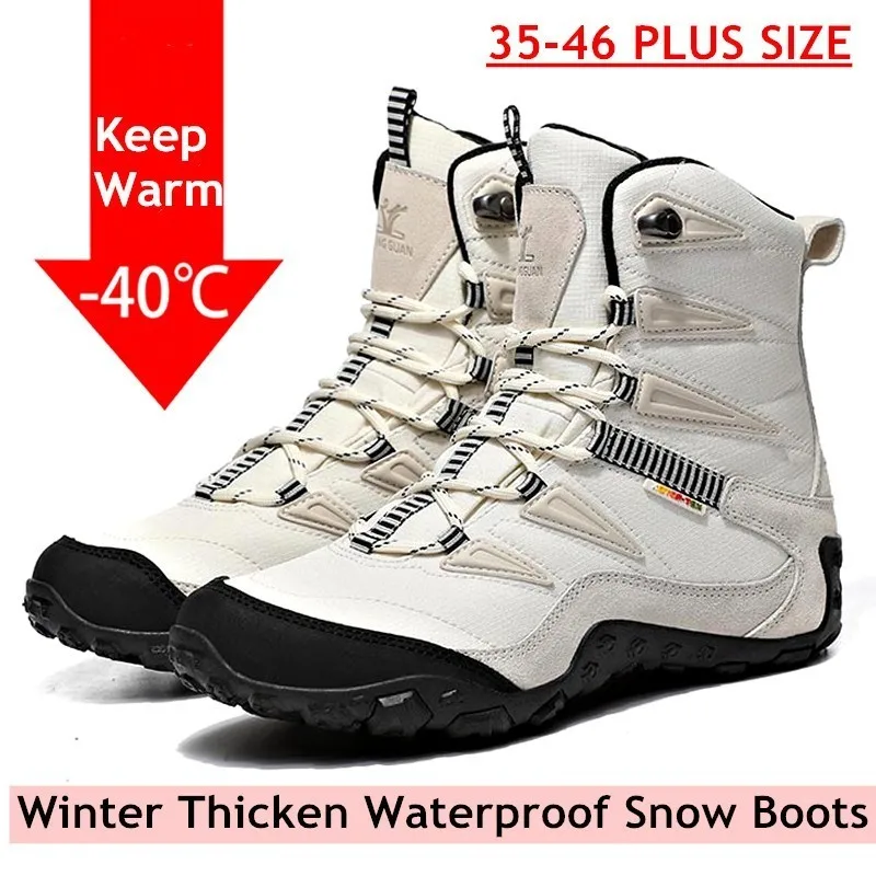 Зимние мужские теплые флисовые ботинки для рыбалки; Водонепроницаемая Нескользящая высокая обувь для катания на лыжах и пеших прогулок; охотничьи тактические ботинки; кроссовки