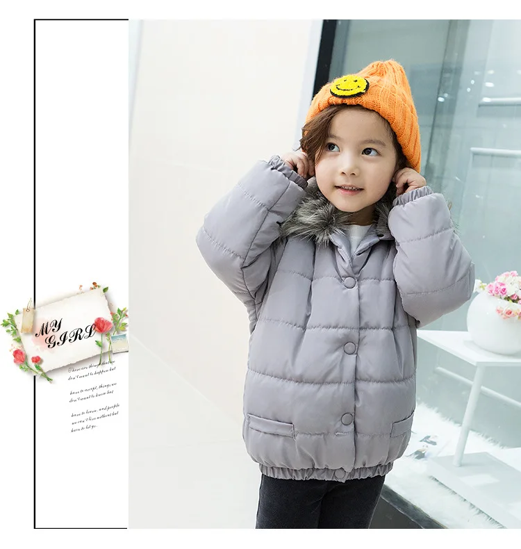 Осенне-зимняя одежда Новое Детское пальто детское хлопковое шерстяное пальто с воротником в Корейском стиле