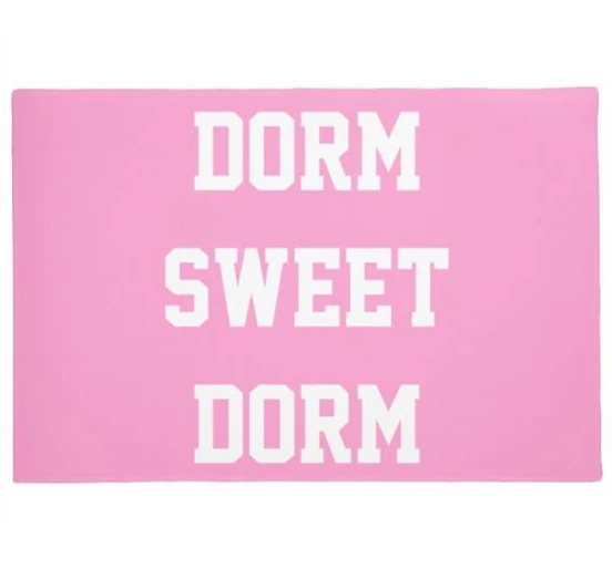 Girly Pink Dorm Sweet Dorm Doormat Stylish Girl Student Dormitory