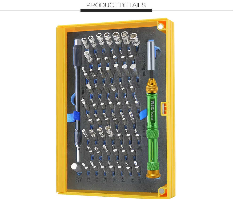 BSTmagnetic bit driver kit 63 в 1 Professional repair tools kit Multifunctional precision Отвертка Набор для iPhone, Mac, ноутбук