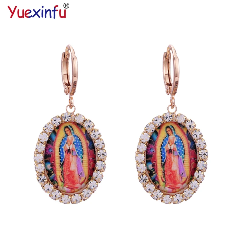 Yuexinfu Brincos кристалл смолы Boho серьги для Для женщин Pendientes вера Этнические себе