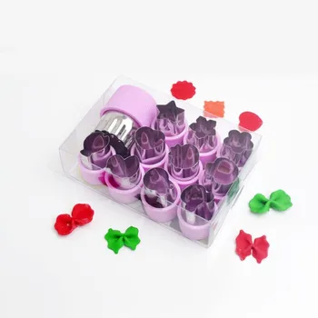 

12Pc/Lot All Lids Fruit Vegetable Slicer Cutters Kitchen Cooking Tools Cute Funny Mini Biscuit Cookie Cutters Set for Child