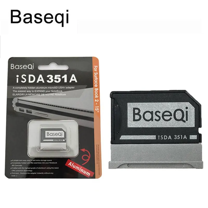 Алюминиевая флеш-карта памяти TF Baseqi адаптер для Microsoft Surface Book и 2 (Surface 15 &quot351A) MiniDrive