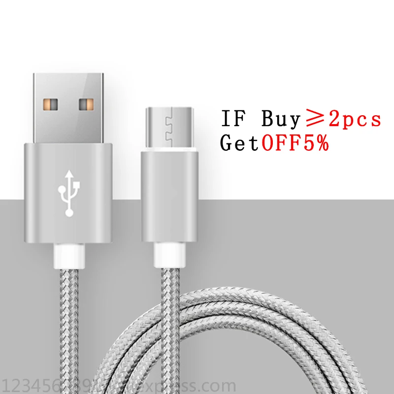 Металлическая головка Micro USB кабель для быстрой зарядки Кабель зарядного