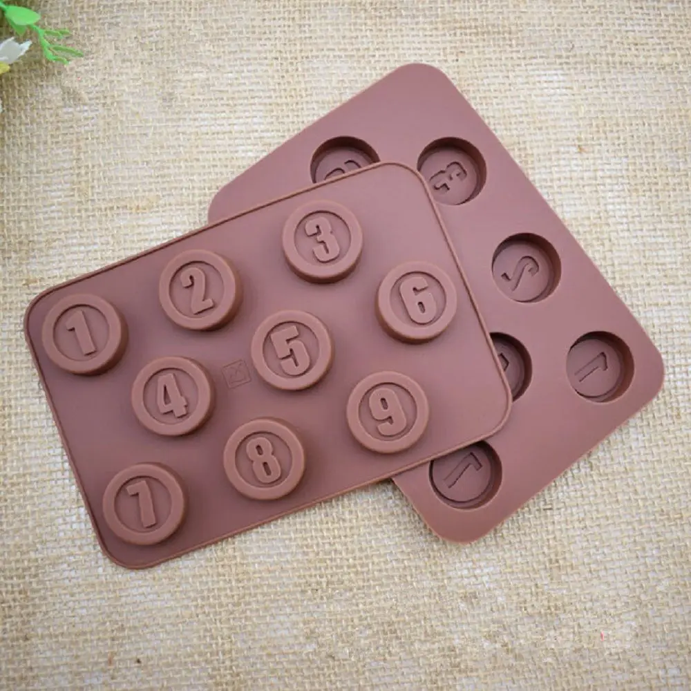 

LINSBAYWU 0-9 Number Silicone Mold For Cake Chocolate Candy Biscuit Ice Baking tools