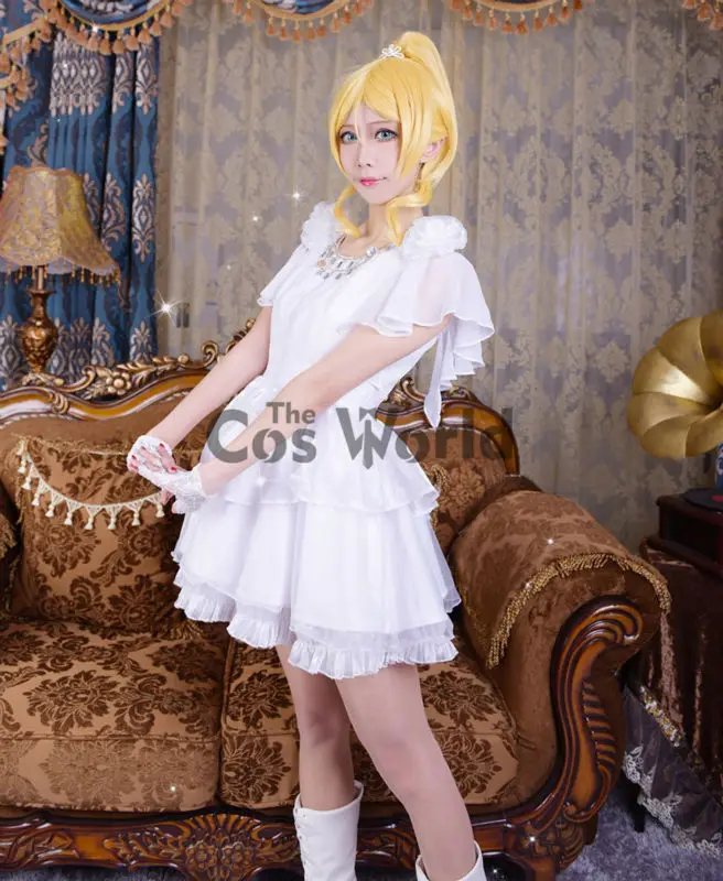 LoveLive! Платье с коротким рукавом Love Live BiBi Ayase Eli платье для косплея|anime cosplay costumes|cosplay