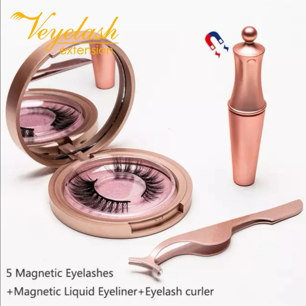 

Veyelash Magnetic Liquid Eyeliner & Magnetic False Eyelashes & Tweezer Set Waterproof Long Lasting makeup