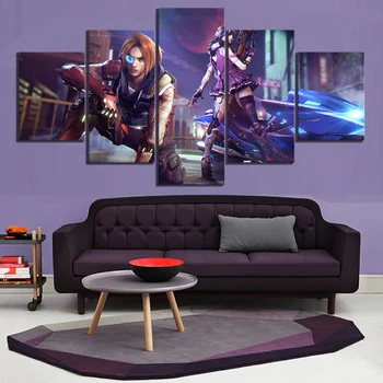 

5 Piece Games Art Print Free Fire Poster Wall Stickers Garena Free Fire Artwork Canvas Paintings Free Fire Battlegrounds Posters