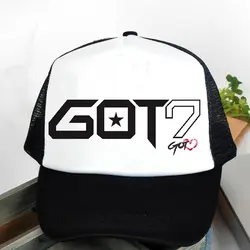 KPOP шапка для GOT7 JJ команды проекта 2016 модный дизайн классический черный бейсболка хип-хоп кепка для мужчин и женщин K -поп получил 7 SJ