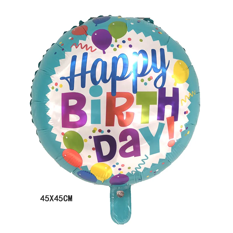 

1pcs 45x45cm happy birthday aluminum foil balloon Helium balloons child birthday party decor supplies air bllon globos
