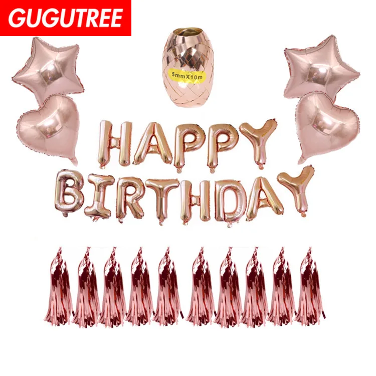 

happy birthday balloons for party Decoration, foil balloons Banners Paper Streamers decoration HY-387